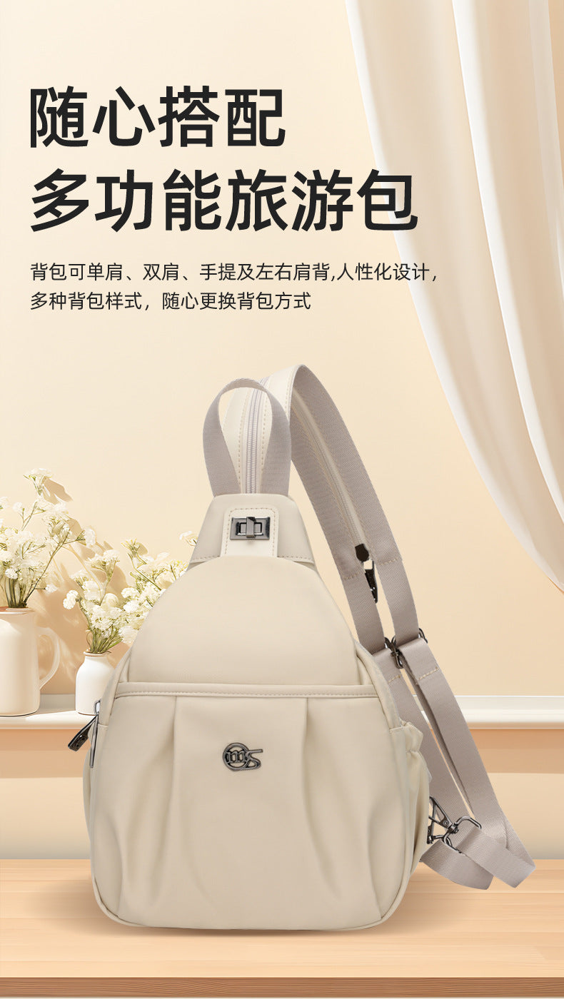 Outdoor Travel Backpack Women's New Chest Bag Lightweight Commuting Crossbody Bag Sports Mountain Climbing Multifunctional Small Backpack