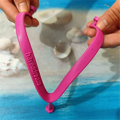 Summer Brazil Flip-flops Strap Replacement Accessories Three-point Slippers Flip-flops Flip-flops Replacement New Rubber Shoelaces for Men and Women