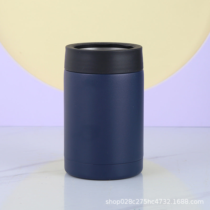 Cross-Border 12oz Double-Layer Vacuum Cold Storage Tank 304 Stainless Steel Beer Tank Outdoor Portable Car-Mounted Coke Tank Wholesale