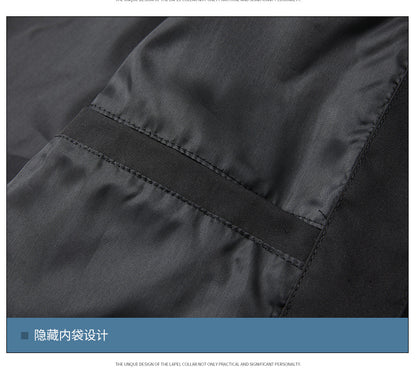 Russian Foreign Trade Trendy Brand Reflective Patchwork Stand-Up Collar Jacket Spring and Autumn Loose Sports Casual Jacket for Men