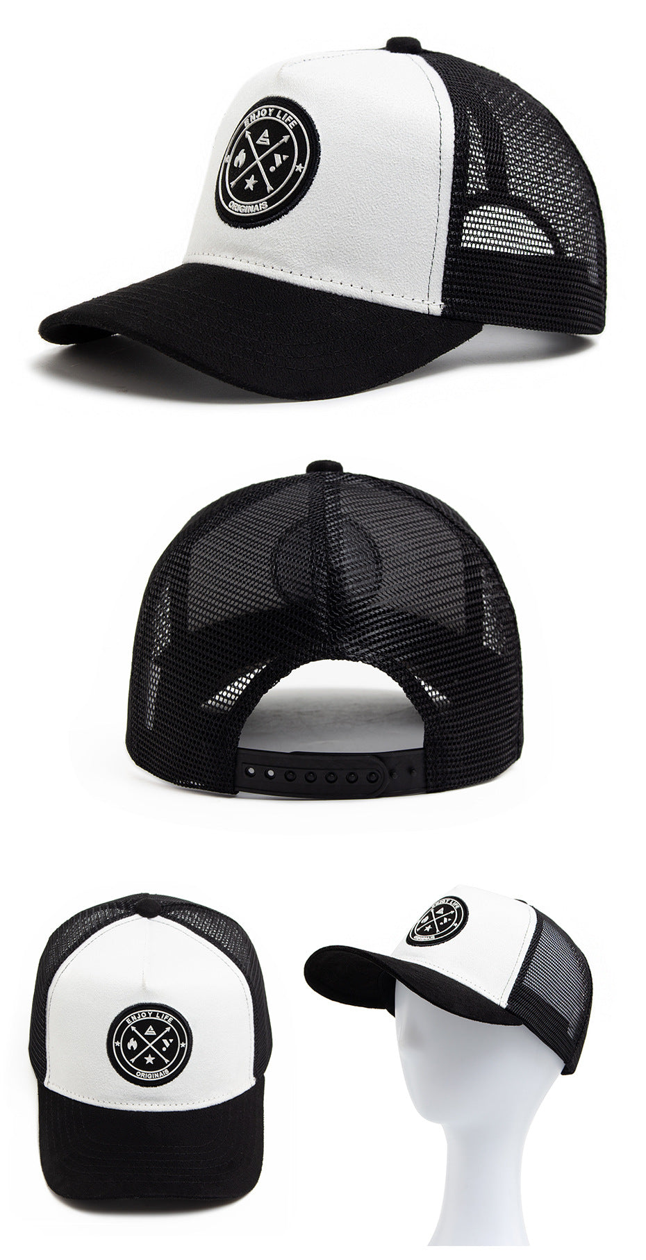 Summer Round Label Suede Baseball Cap Men's Mesh All-match Sunshade Women's Hip-hop Hat Trendy Foreign Trade Explosions in stock