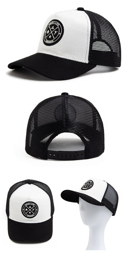 Summer Round Label Suede Baseball Cap Men's Mesh All-match Sunshade Women's Hip-hop Hat Trendy Foreign Trade Explosions in stock