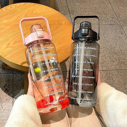 Water Cup, Super Large Capacity, High Appearance, Ton-Ton Barrel, Outdoor Sports Straw Cup, New Scale Cup, High Temperature Resistant Kettle by PDG ibma
