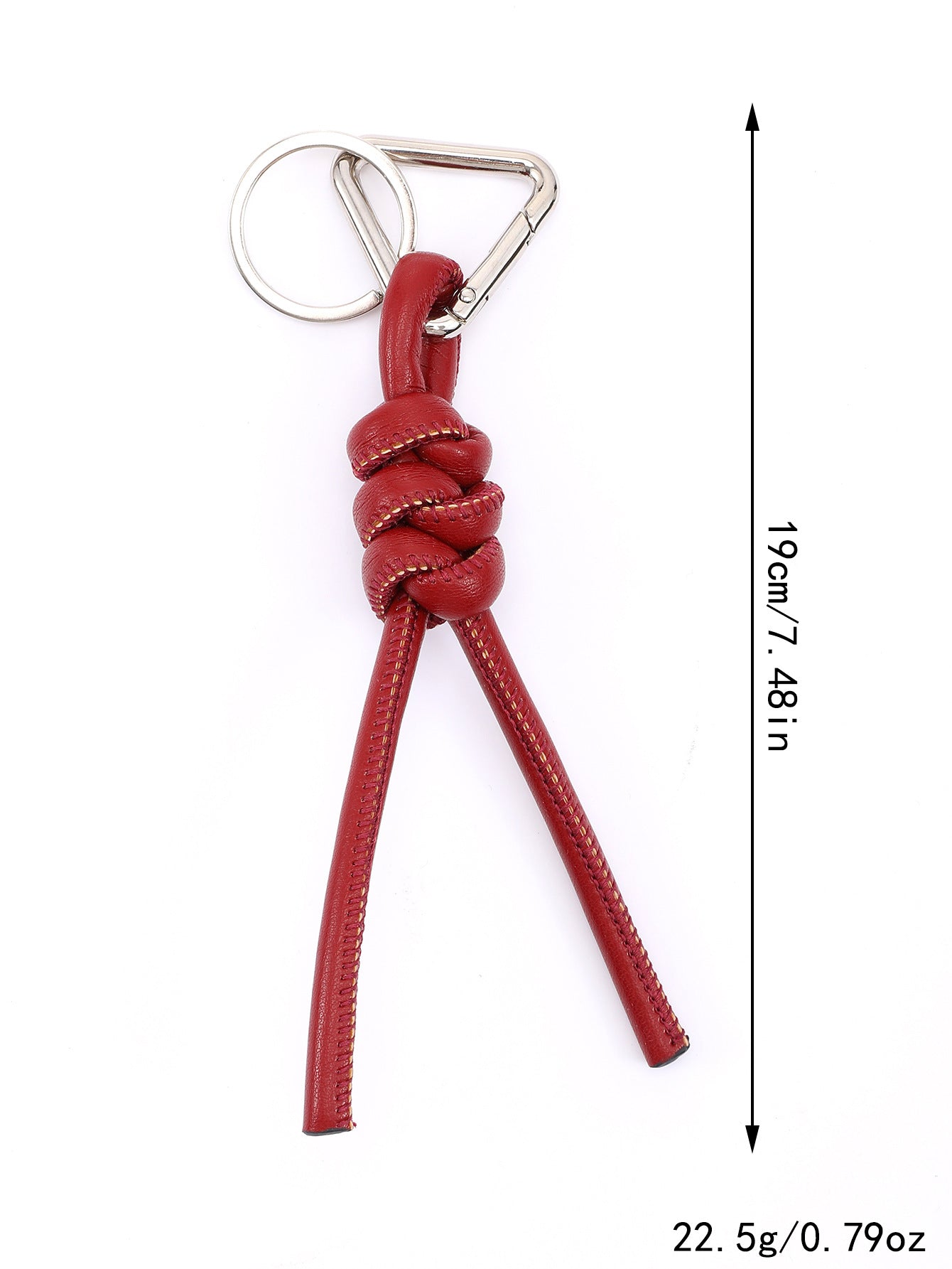 New triangle key chain PU hand-woven diamond key ring bag pendant key chain