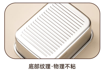 304 Stainless Steel Preservation Box Food Sealed Lunch Box for Microwave Lunch Box Large Capacity Square with Handler