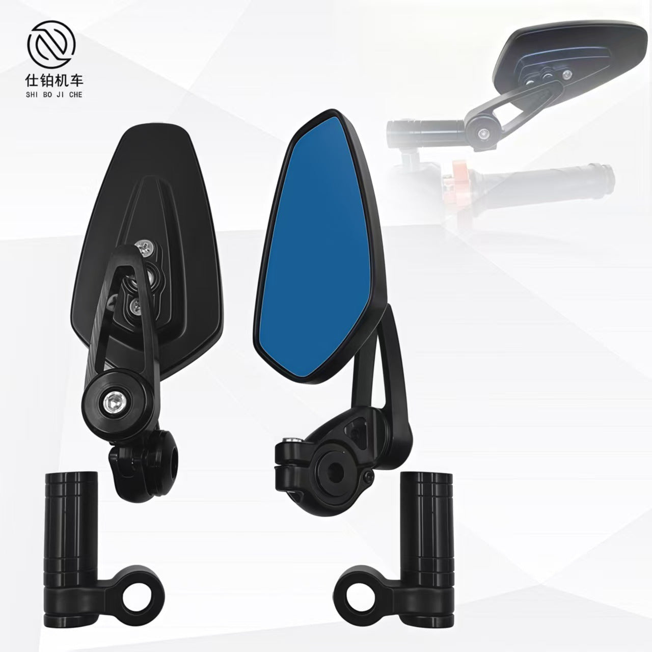 Motorcycle Off-Road Vehicle Modified Universal Folding Mirror Mount Reflective Mirror Cnc Aluminum Alloy Rearview Mirror
