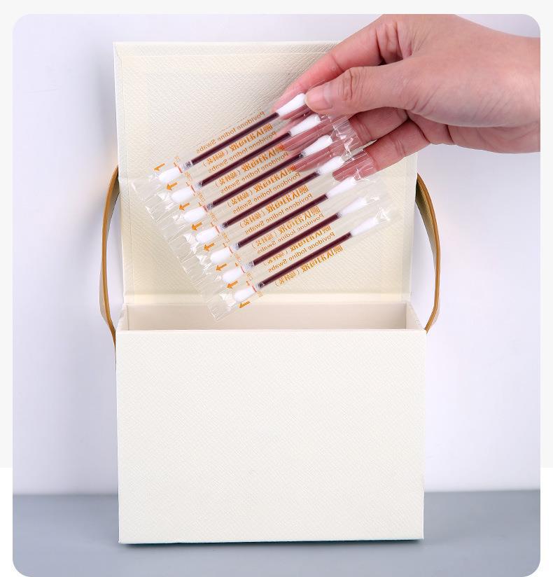 Disposable Iodophor Disinfection Cotton Swabs, Individually Packaged Alcohol Swabs, Wound Care, Iodine Disinfection Cotton Swabs
