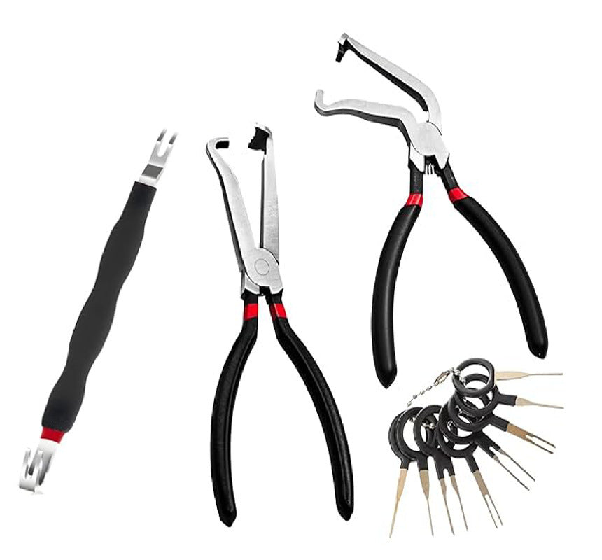 Red and black elbow 60 degree power-off pliers bolt pliers multi-purpose pliers car oil pipe separation harness pliers cross-border pliers