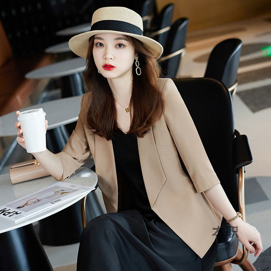 [Three-Quarter Sleeve Dress] Women's Formal Suit Dress, Korean Style Fashion Professional Attire, Small Blazer Dress for Spring and Summer by PDG ibma