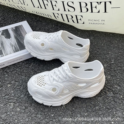 New Style Eva Thickened 5cm Height-Increasing Soft Sole Comfortable Versatile Dad Shoes Outdoor Closed-Toe Sandals for Couples