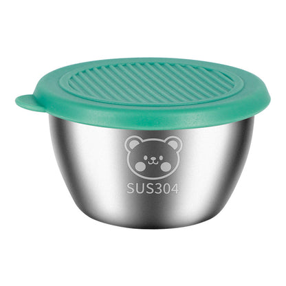 Cross-border 304 stainless steel sauce cup with lid 60ML spill-proof PE lid seasoning dish dipping cup