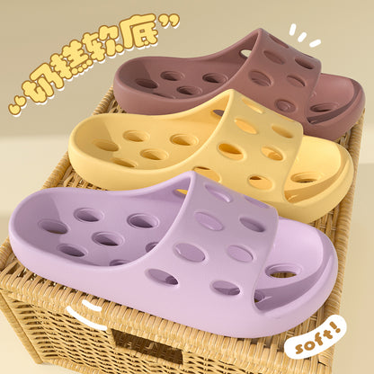 Bathroom Slippers Women's Bath Non-slip Summer 2025 New Leaky Hollow Quick-drying Indoor plus size Slippers for Men