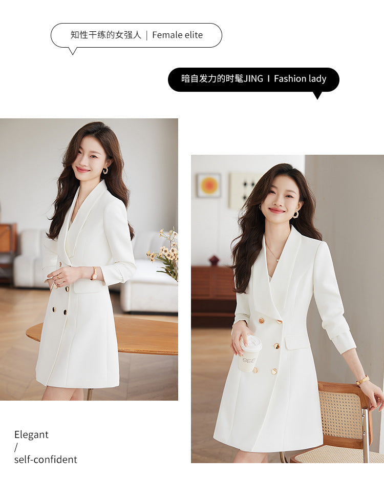 French Hepburn Style Small Black Dress High Sense High Cold Royal Sister Fried Street Small Fragrance Style Pleated Professional Suit dress Summer