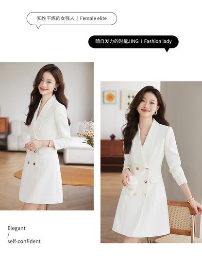 French Hepburn Style Small Black Dress High Sense High Cold Royal Sister Fried Street Small Fragrance Style Pleated Professional Suit dress Summer