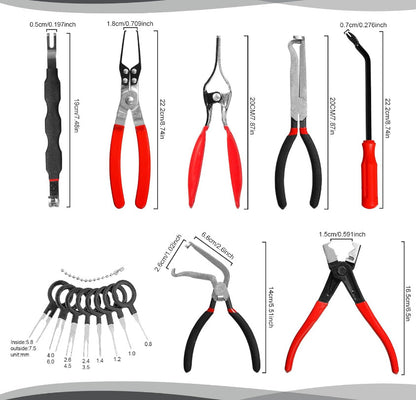 Red and black elbow 60 degree power-off pliers bolt pliers multi-purpose pliers car oil pipe separation harness pliers cross-border pliers
