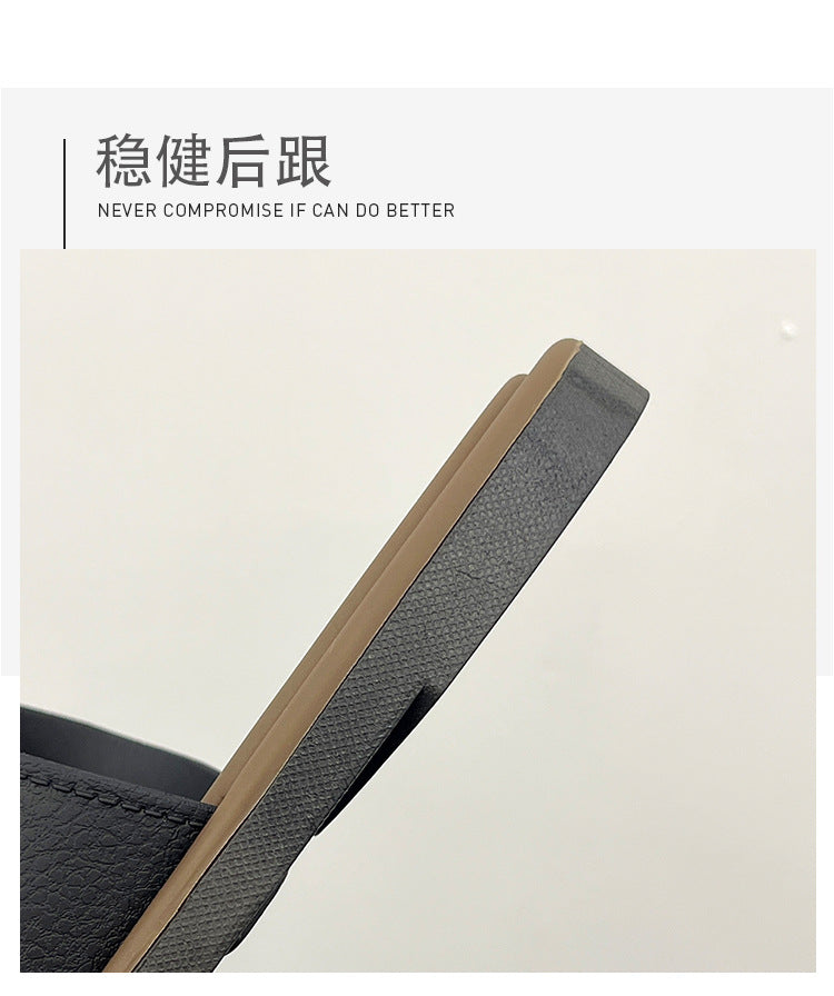 Cross-Border Slippers for Women Summer Flat-Soled Double-Strap Double-Buckle Slippers Southeast Asia New Foreign Trade Fashion Outer Wear Beach Sandals