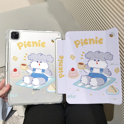 For iPad11 protective cover air7 shell transparent anti-bending pro Apple 11 inch new mini7 cartoon painting