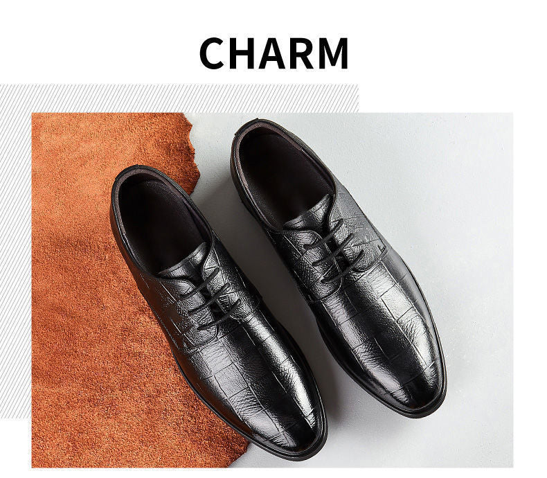 Ba Totem Summer Men's Shoes Genuine Leather Hollow Breathable Leather Shoes Men's Shoes Men's Korean Fashionable Business Dress Shoes Men's