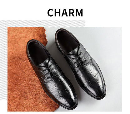 Ba Totem Summer Men's Shoes Genuine Leather Hollow Breathable Leather Shoes Men's Shoes Men's Korean Fashionable Business Dress Shoes Men's