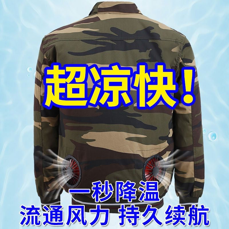 25 New Air-conditioning Clothes with Fan Outdoor Work Air-conditioning Shirt Factory Direct Cross-border Wholesale Exclusive