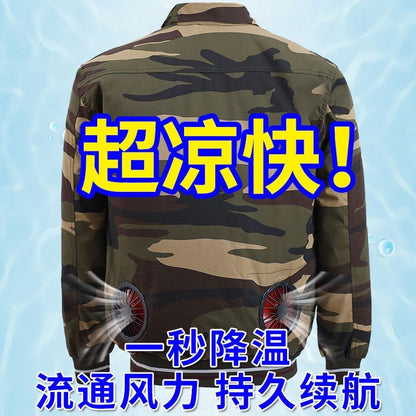 25 New Air-conditioning Clothes with Fan Outdoor Work Air-conditioning Shirt Factory Direct Cross-border Wholesale Exclusive