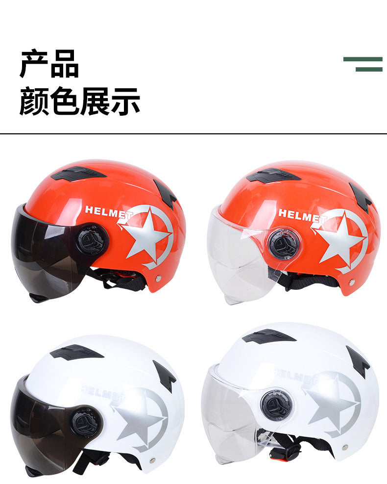 Harley Helmets Printing Advertising Helmets Four Seasons Sunscreen Helmets Thickened Men's and Women's Half Helmets Motorcycle Electric Vehicle Helmets
