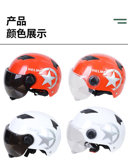 Harley Helmets Printing Advertising Helmets Four Seasons Sunscreen Helmets Thickened Men's and Women's Half Helmets Motorcycle Electric Vehicle Helmets