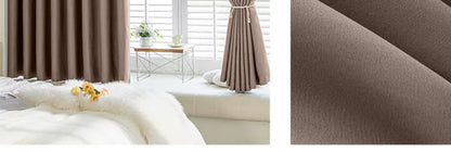 Full Blackout Hook-Type Curtains Finished Rental Room Bedroom Balcony Sunshade Simple Bay Window 2025 New Curtain Cloth
