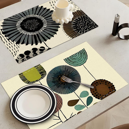Amazon's Best-Selling Geometric Flower-Shaped Placemat New Holiday Linen Table Mat Home Kitchen Table Decoration Insulation Mat