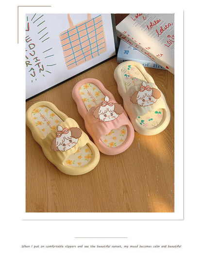 Women's spring and summer new thick-soled sandals and slippers for wearing cartoon PVC non-slip casual soft-soled sandals and slippers wholesale