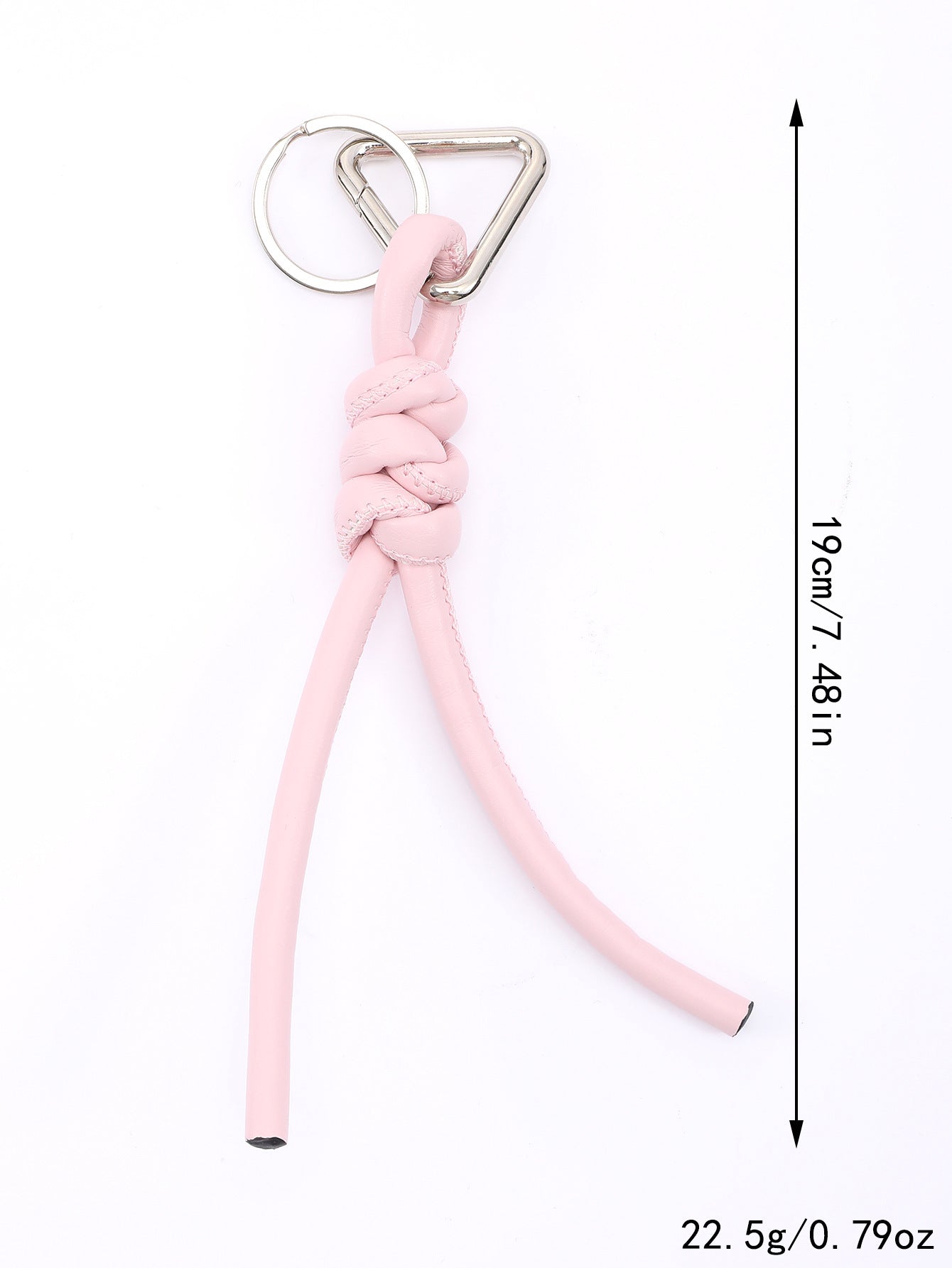 New triangle key chain PU hand-woven diamond key ring bag pendant key chain