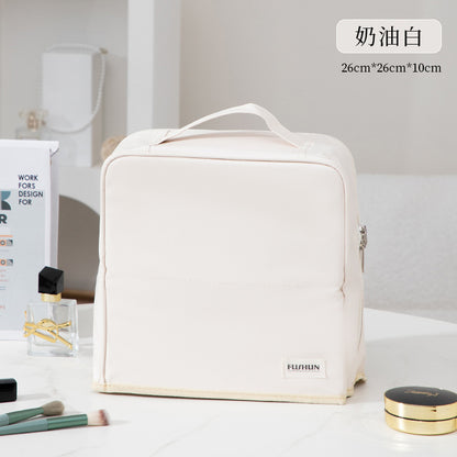Stand-Up Cosmetic Bag, Large-Capacity Pencil Case, Women's Bag, Travel Storage Bag, Waterproof and Wear-Resistant, Can Be Hung on Luggage Bags