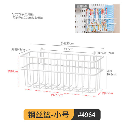 Desktop Perforated Board Storage Rack Organizer Office Partition Workstation Desk Stationery Organizer Shelf No Drilling Required