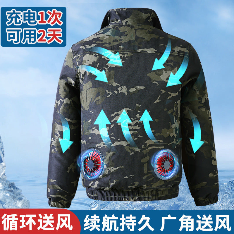 Summer Cooling Air-Conditioned Clothing for Men, Refrigeration Clothing with Fan, Welding Site Heatstroke Prevention Labor Protection Work Clothes