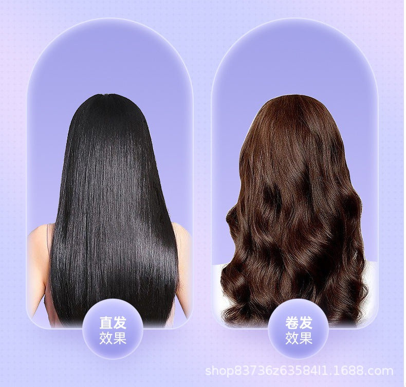 A generation of cross-border straight roll dual-purpose hair straightener portable electric splint hair salon household wet and dry curling iron