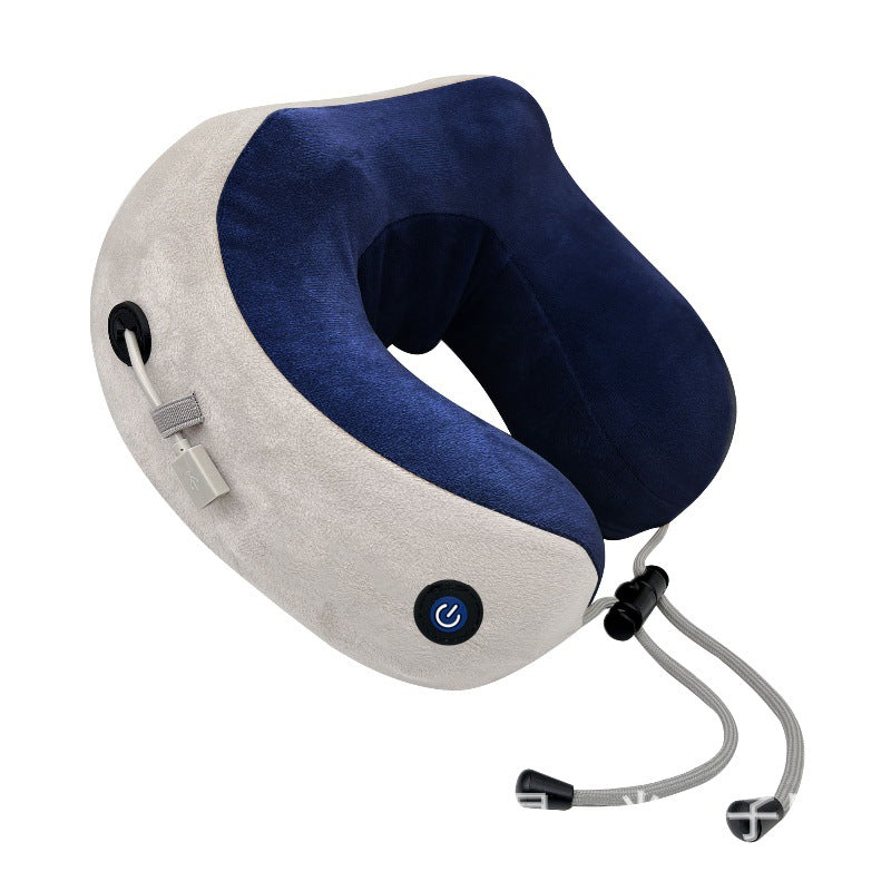 Household Massage U-shaped Pillow Memory Foam Portable Car Travel Electric Neck Cervical Massager U-shaped Massage Pillow
