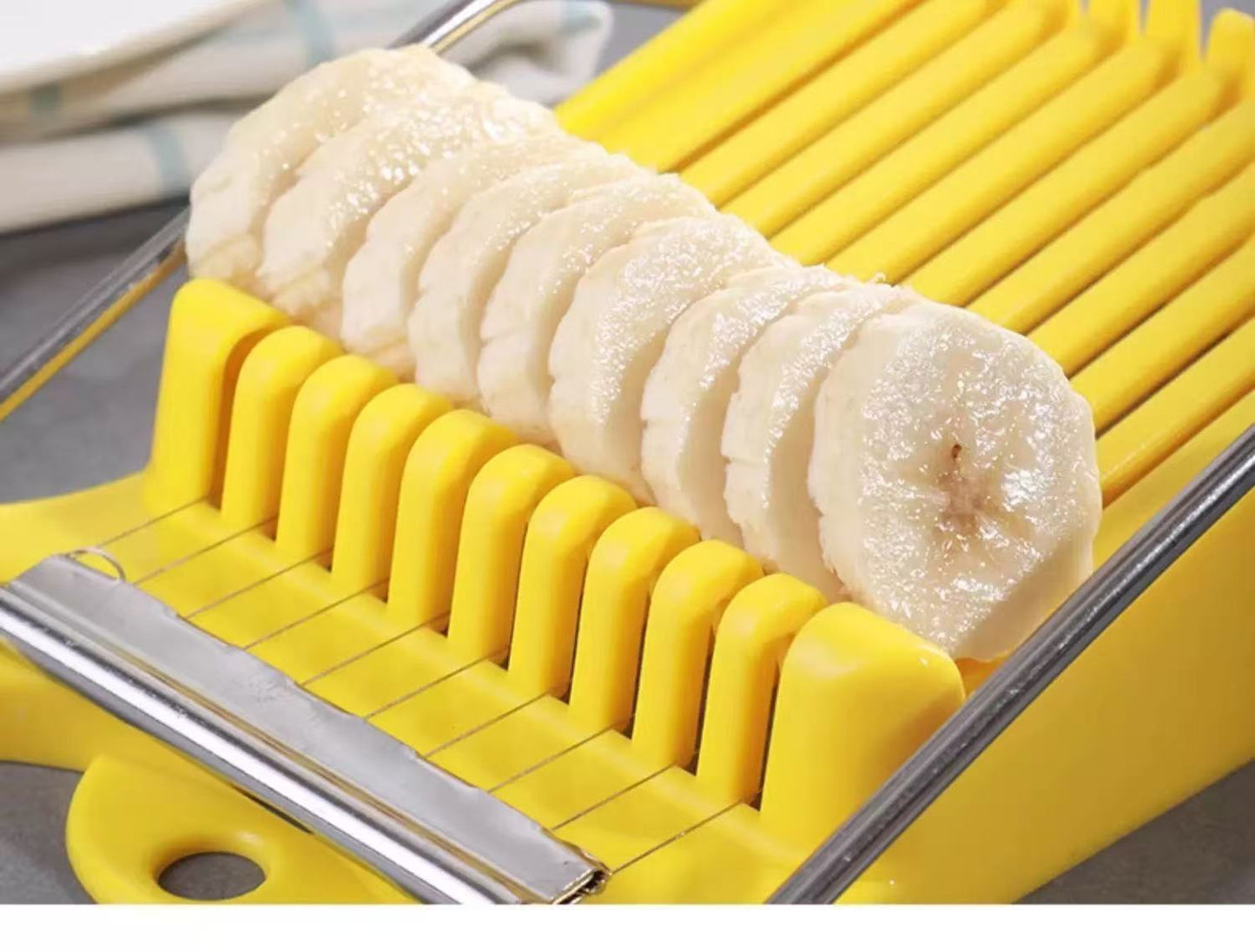 10-Line Lunch Meat Slicer Household Fruit Vegetable Cutter Kitchen Egg Ham Potato Stainless Steel Wire Slicer