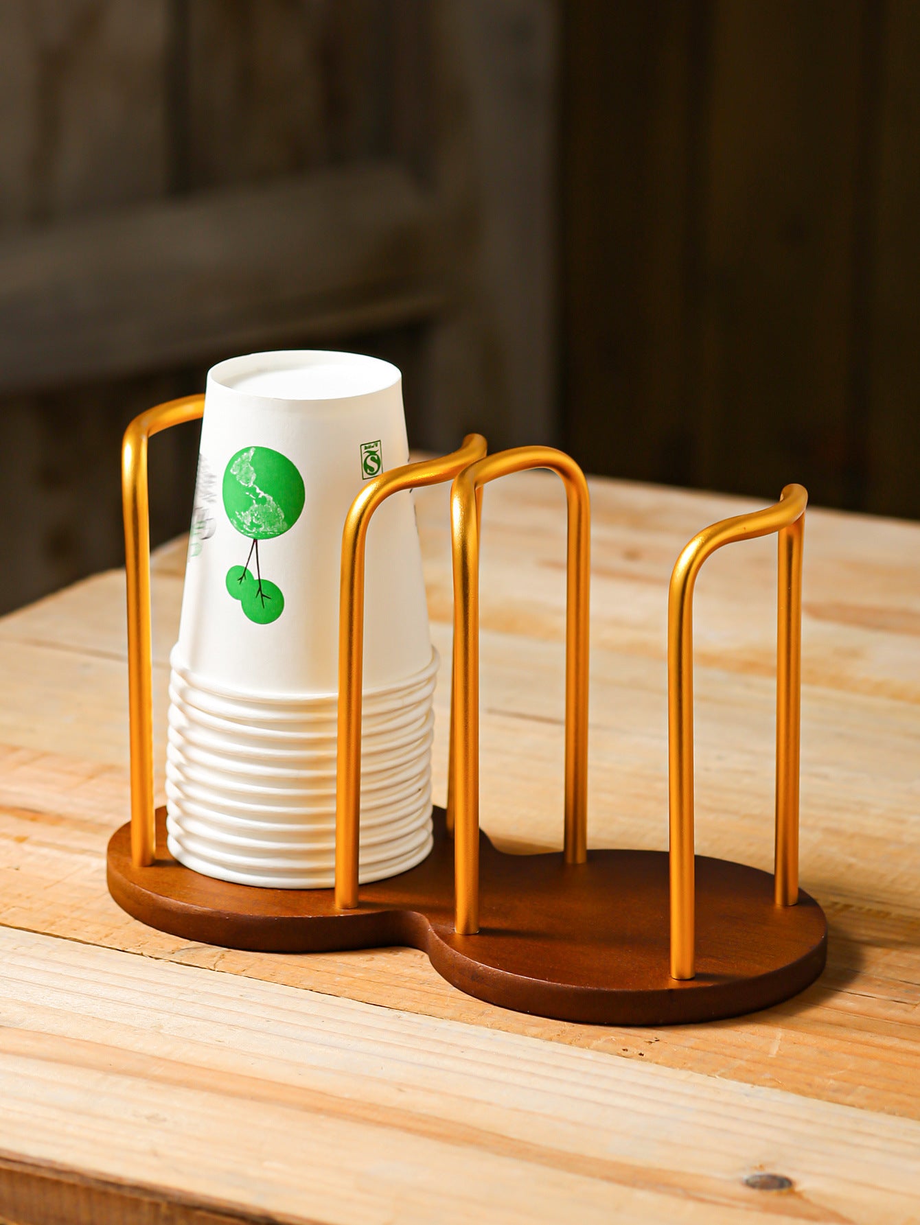 Acrylic Paper Cup Holder Disposable Cup Picker Straw Cup Desktop Storage Rack Household Coffee Tea Cup Rack