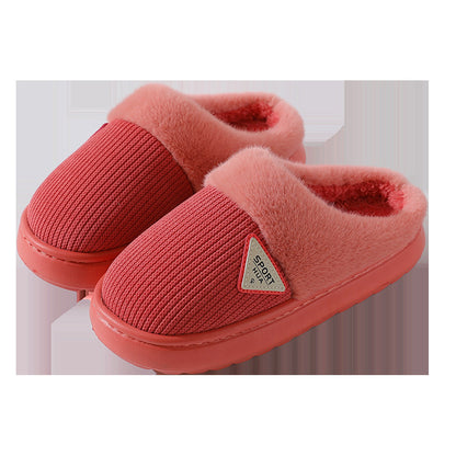Slippers for Women Winter 2025 New Warm Indoor Home Non-Slip Thick-Soled Cotton Slippers Men's Wool Slippers Autumn and Winter