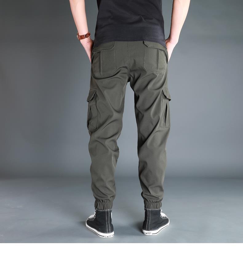 Ice Silk Crock Pants Men's Leg-tipped Summer Thin Casual Pants Loose plus size Quick-drying Pants Fashion Brand Sports Pants