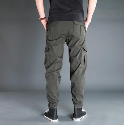 Ice Silk Crock Pants Men's Leg-tipped Summer Thin Casual Pants Loose plus size Quick-drying Pants Fashion Brand Sports Pants