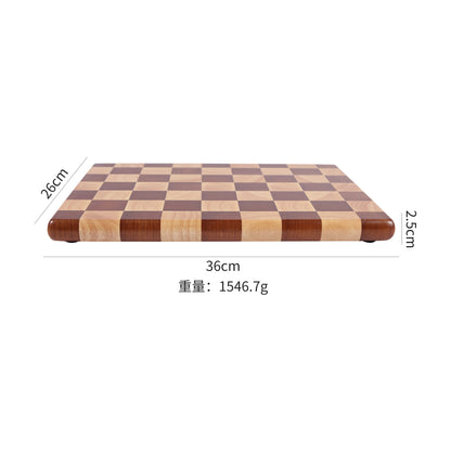 Wholesale antibacterial mildew-proof anti-skid rubber wood solid wood splicing checkerboard cutting board solid wood chopping board cutting board