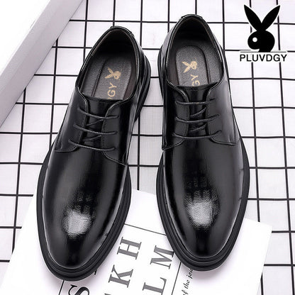 [Real soft leather] men's lace-up business formal wear high-end soft soft leather men's shoes high non-slip wear-resistant casual leather shoes
