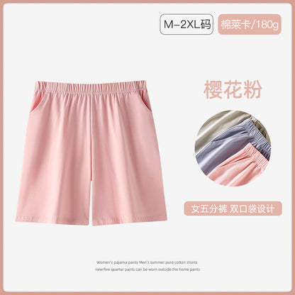 Women's Pajama Pants Summer Three-Quarter Pants Pure Cotton Thin Large Size Home Pants Large Pants Home Pants Loose Factory Wholesale