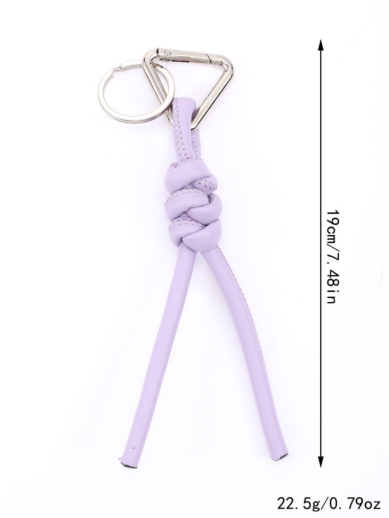 New triangle key chain PU hand-woven diamond key ring bag pendant key chain