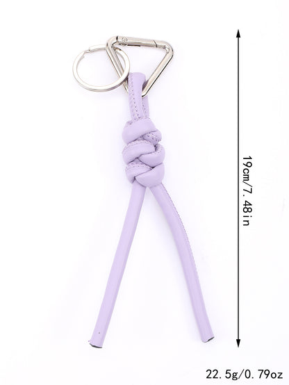 New triangle key chain PU hand-woven diamond key ring bag pendant key chain