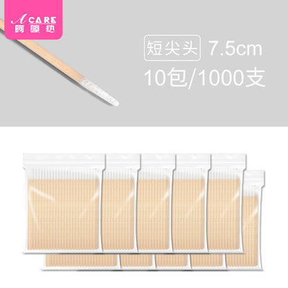 Free Shipping/Cotton Swabs/Tattoo Embroidery A1P20 - Pointed Single/Double-Ended Cotton Sticks for Makeup Removal, Wooden Sticks for Teeth