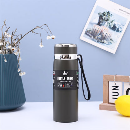 Large-Capacity Sling Pot 316 Stainless Steel Thermos Cup Outdoor Sports Rope Portable Travel Pot Car Water Cup
