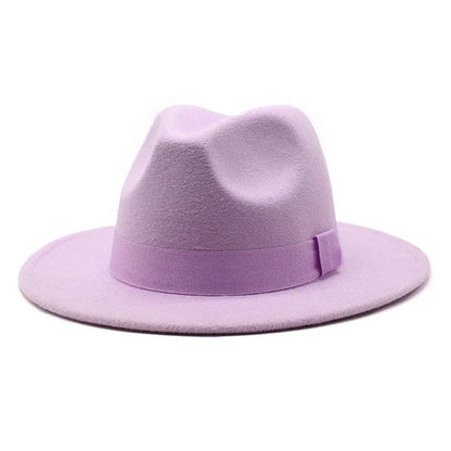 2023 New Hot Wide Brim Felt Fedora Hats With Bee Ribbon Autumn Winter Wedding Party Trilby Hat Men Gentleman Jazz Hats 56-58CM