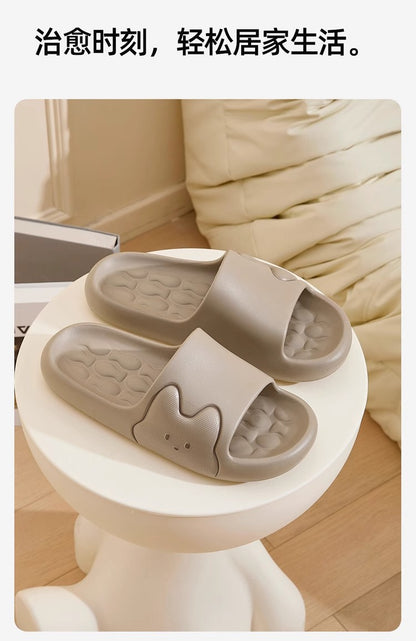 Cross-Border Online Sales Slippers for Men Summer 2025 New Indoor Home Non-Slip Silent Thick-Soled Cute Sandals for Women